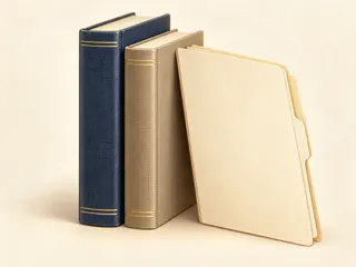 Research documents and a chart