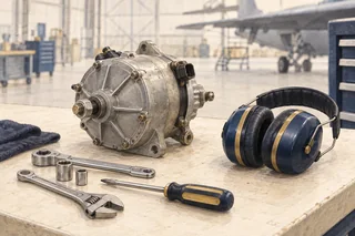 Illustrated aircraft maintenance workbench