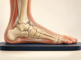An anatomical illustration of a foot