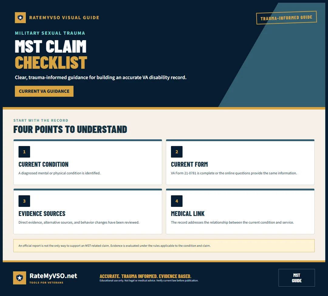 Four-part completeness check for an MST-related claim record.